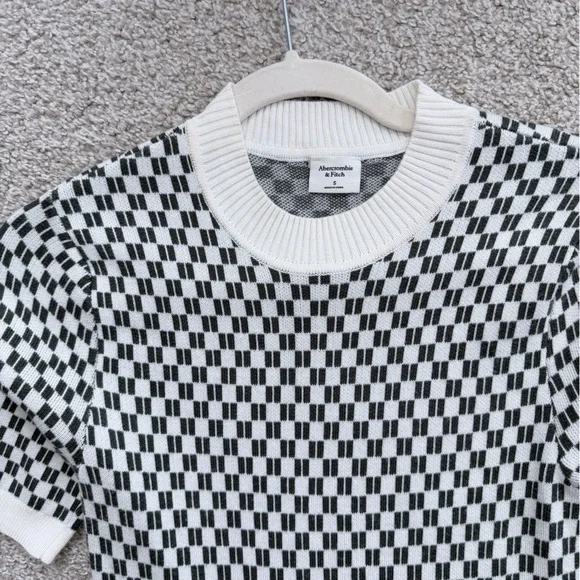 Abercrombie & Fitch Black and White Checkered Mini Dress - Picture 2 of 2